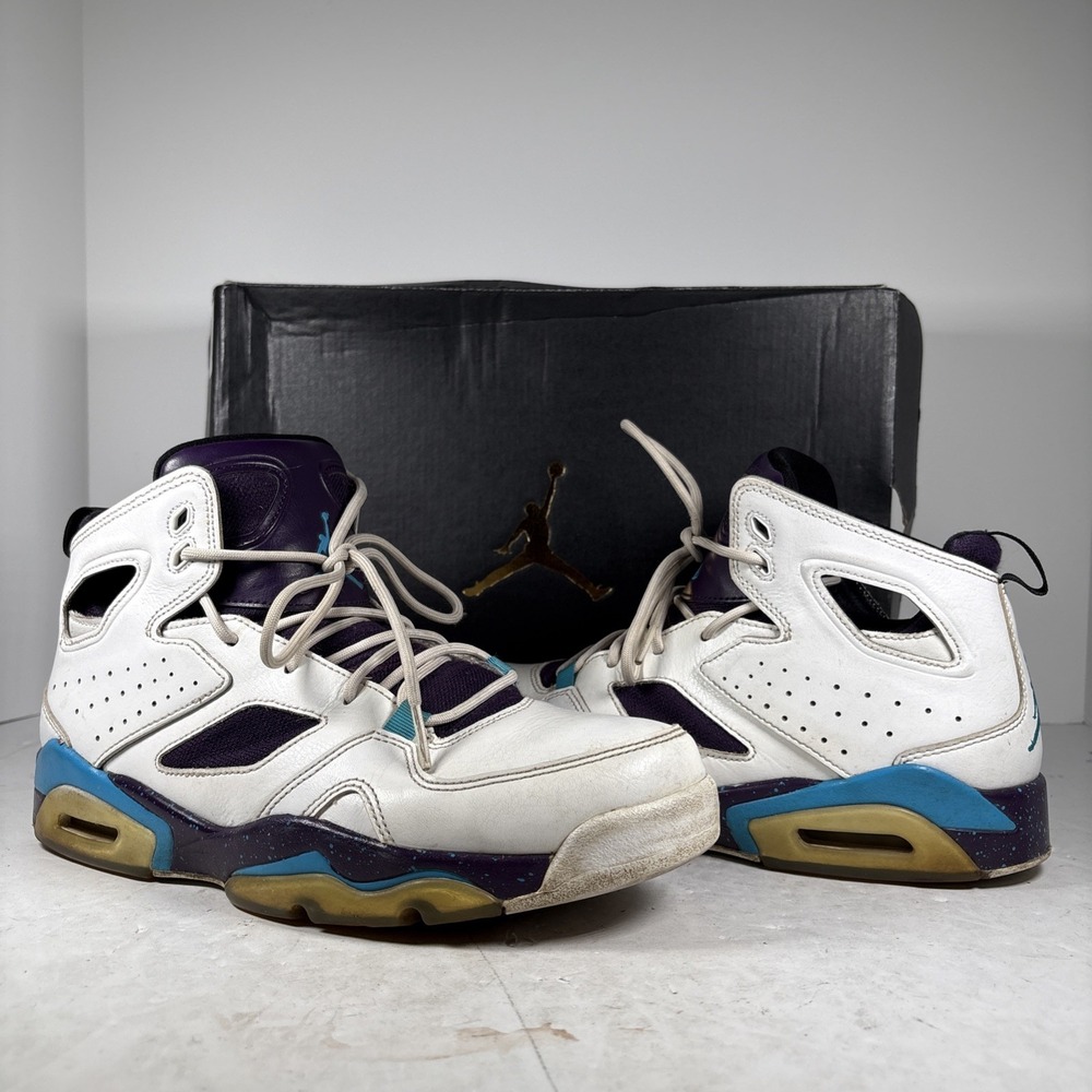Size 8 Nike‎ Air Jordan Flight Club 91 White Blue Lagoon 555475-105